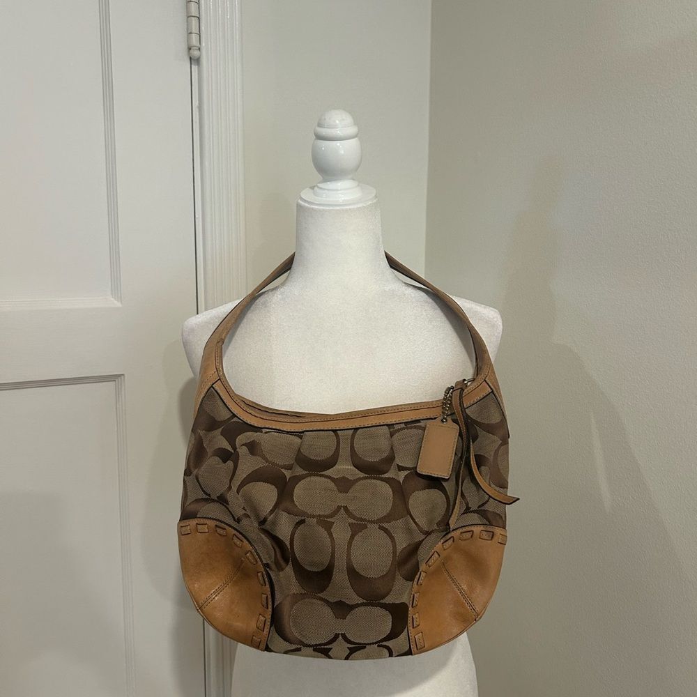 Coach Signature Canvas Ergo Hobo Bag